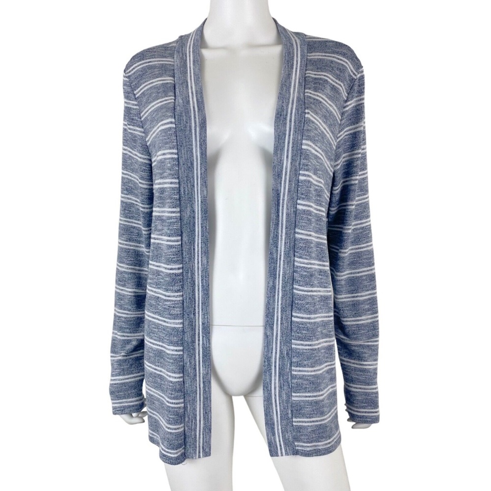 MIX by 41 Hawthorn Blue White Striped Open Front Cardigan / Stitch Fix